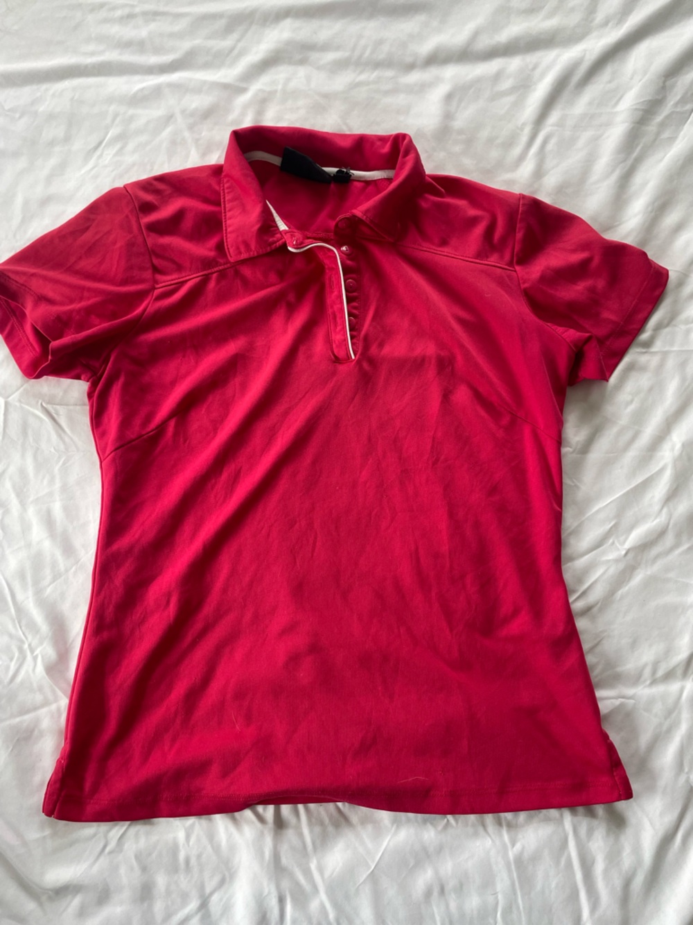 Women’s Pink Button-Down Polo Shirt